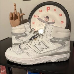 New Balance White and Gray Sneakers 650